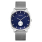 TRNDA MEN'S STAINLESS STEEL SQUARE WATCH - TIMELESS BLUE DIAL FASHION STATEMENT-0