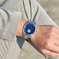 TRNDA STAINLESS STEEL SQUARE WATCH - TIMELESS BLUE DIAL MEN'S FASHION STATEMENT-1