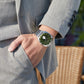 TRNDA SQUARE STAINLESS STEEL TIMEPIECE - SEAWEED GREEN DIAL MEN'S WATCH-1