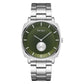 TRNDA SQUARE STAINLESS STEEL TIMEPIECE - SEAWEED GREEN DIAL MEN'S WATCH-0