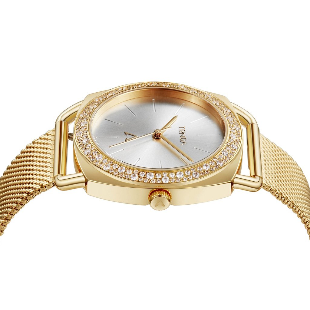 TRNDA Women's Watch with Gold Stainless Steel Case and Gold Stainless Steel Band-2