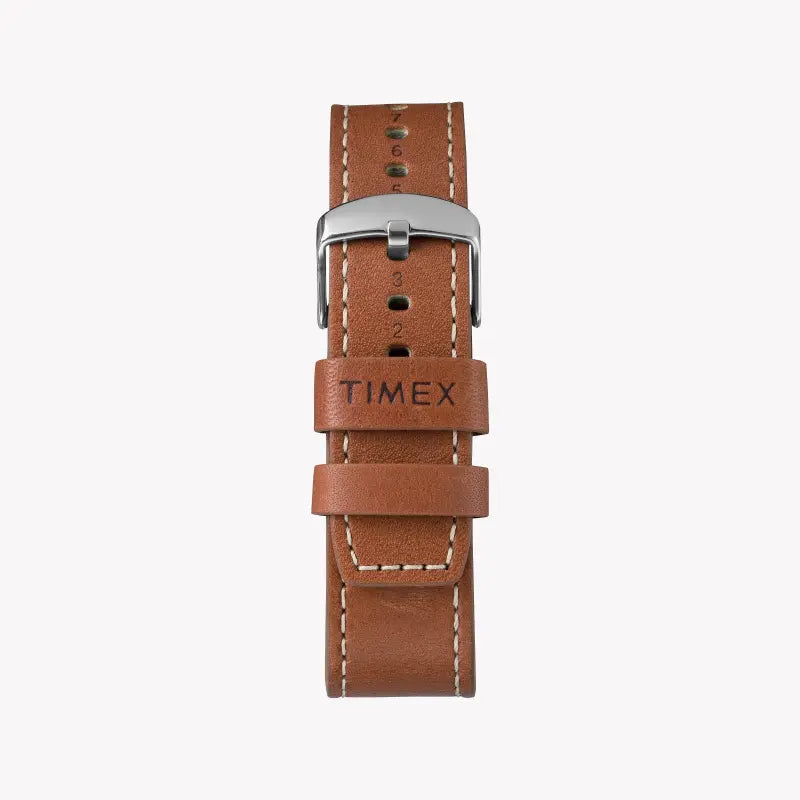 TIMEX HERITAGE WATERBURY TW2P84300 - ELEGANT MEN'S CHRONOGRAPH WITH LEATHER STRAP & INDIGLO LIGHT-3