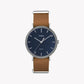 TIMEX TW2P97800 FAIRFIELD - ELEGANT BLUE DIAL MEN'S WATCH WITH TAN LEATHER STRAP-0