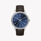 TIMEX MAIN STREET TW2R85400 - ELEGANT BLUE DIAL MEN'S WATCH WITH BROWN LEATHER STRAP-0