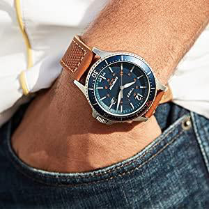 TIMEX EXPEDITION GALLATIN SOLAR - STYLISH MEN'S WATCH WITH BROWN LEATHER & BLUE DIAL-3