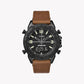 TIMEX EXPEDITION PIONEER - RUGGED MEN'S WATCH WITH BROWN LEATHER STRAP & BLACK DIAL-0