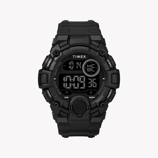 TIMEX DGTL A-GAME TW5M27400 - MEN'S BLACK RESIN DIGITAL WATCH WITH INDIGLO LIGHT-0