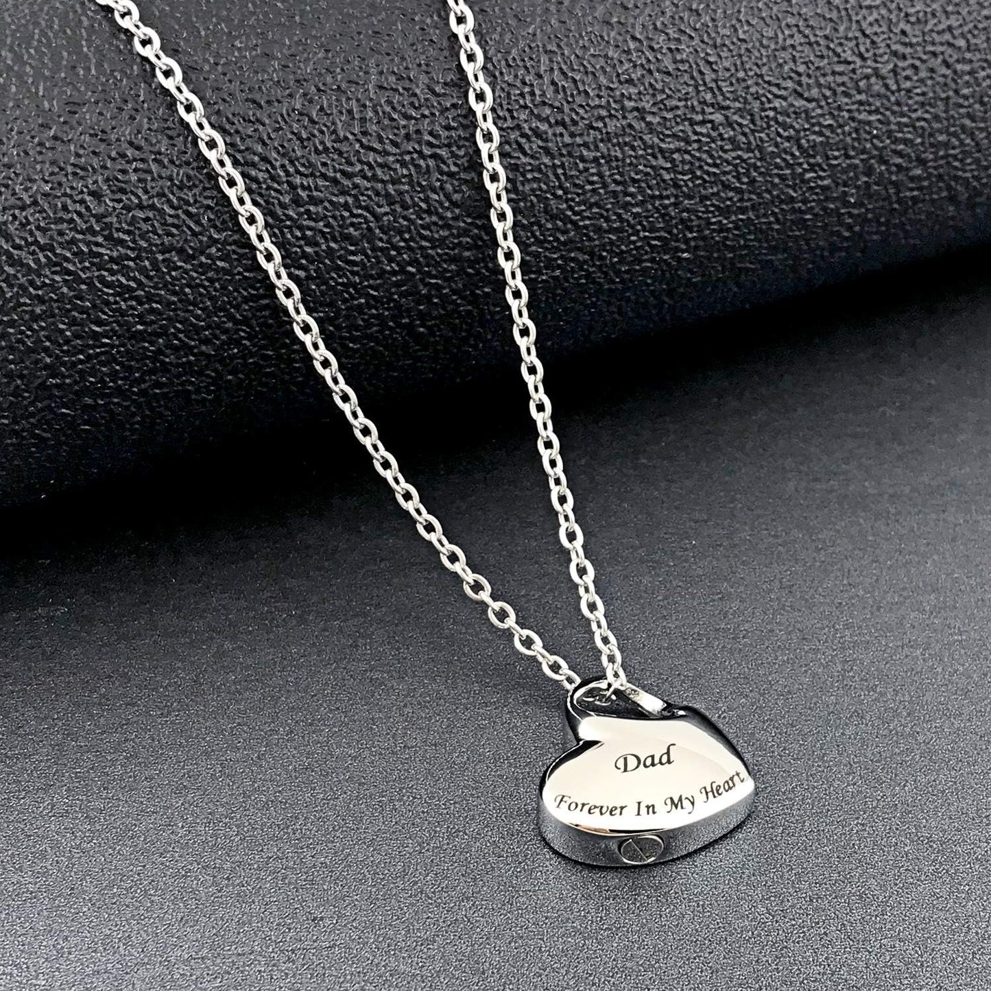 Forever in My Heart Cremation Jewelry Love Heart Urn Necklaces for Ashes Stainless Steel Pendant Keepsake Ashes Jewelry