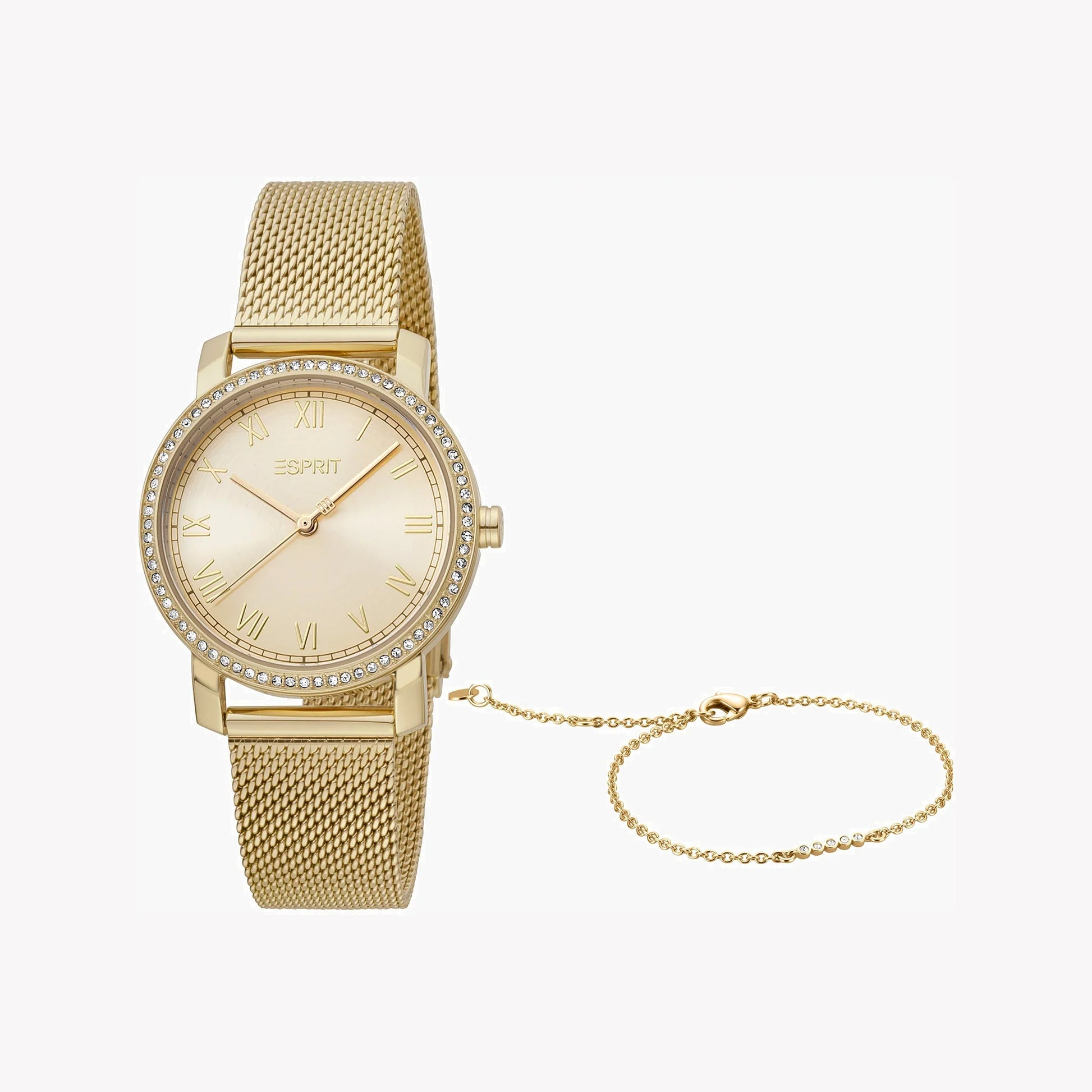 ESPRIT Women's Watch with Gold Stainless Steel Case and Gold Stainless Steel Band-0