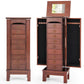 Wood Jewelry Cabinet Armoire Storage Box Chest Stand Organizer Indoor Bedroom