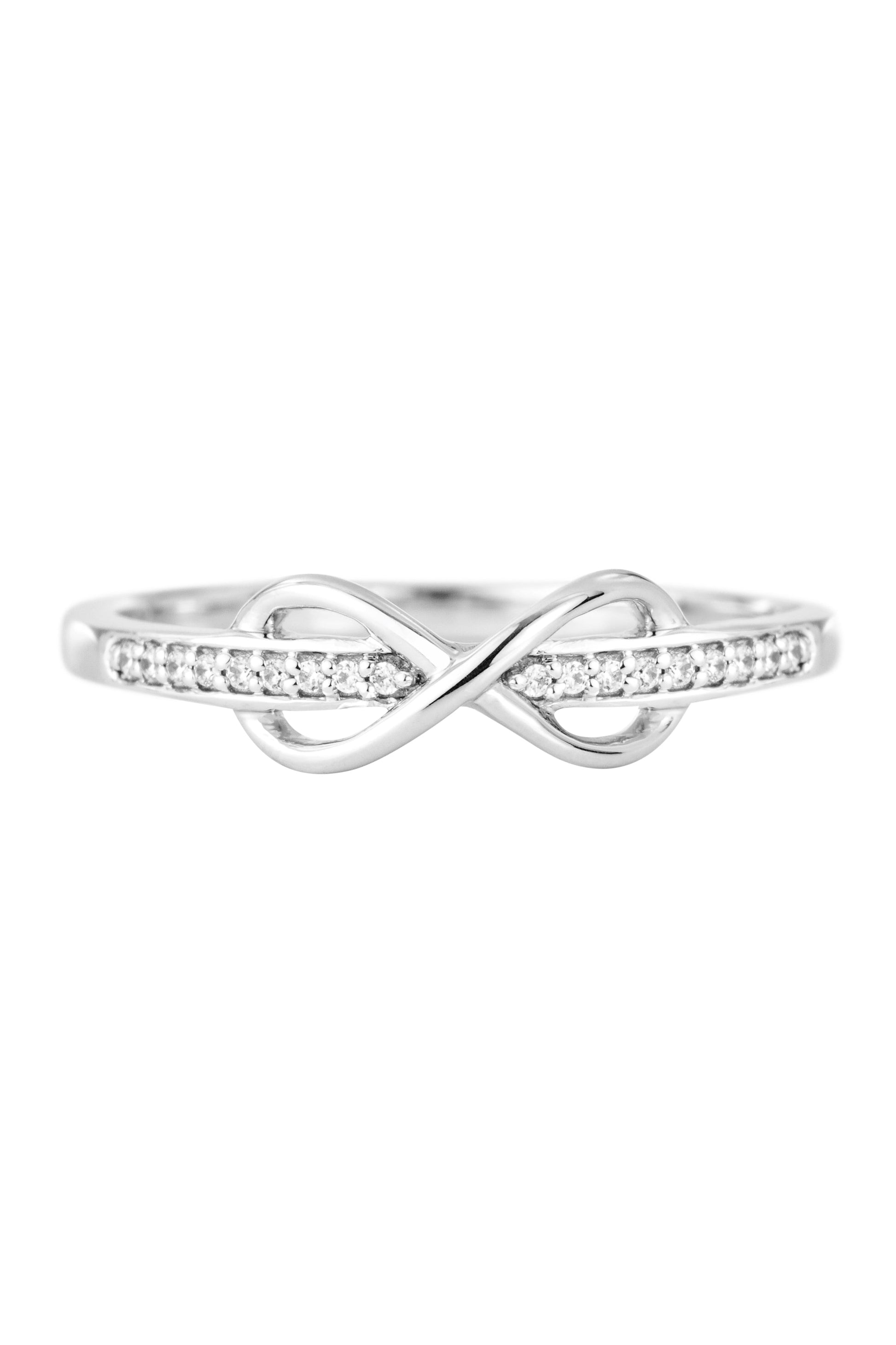 Sterling Silver Diamond Infinity Ring-1