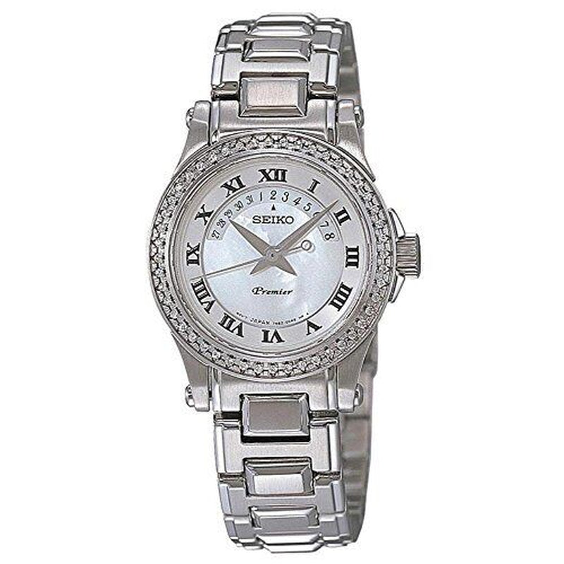 Seiko Women'S Quartz Mother of Pearl Dial Stainless Steel Watch SXD773