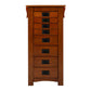 Arden Mission Oak Wood Free Standing 19.63 In. W Jewelry Armoire with Necklace Hooks