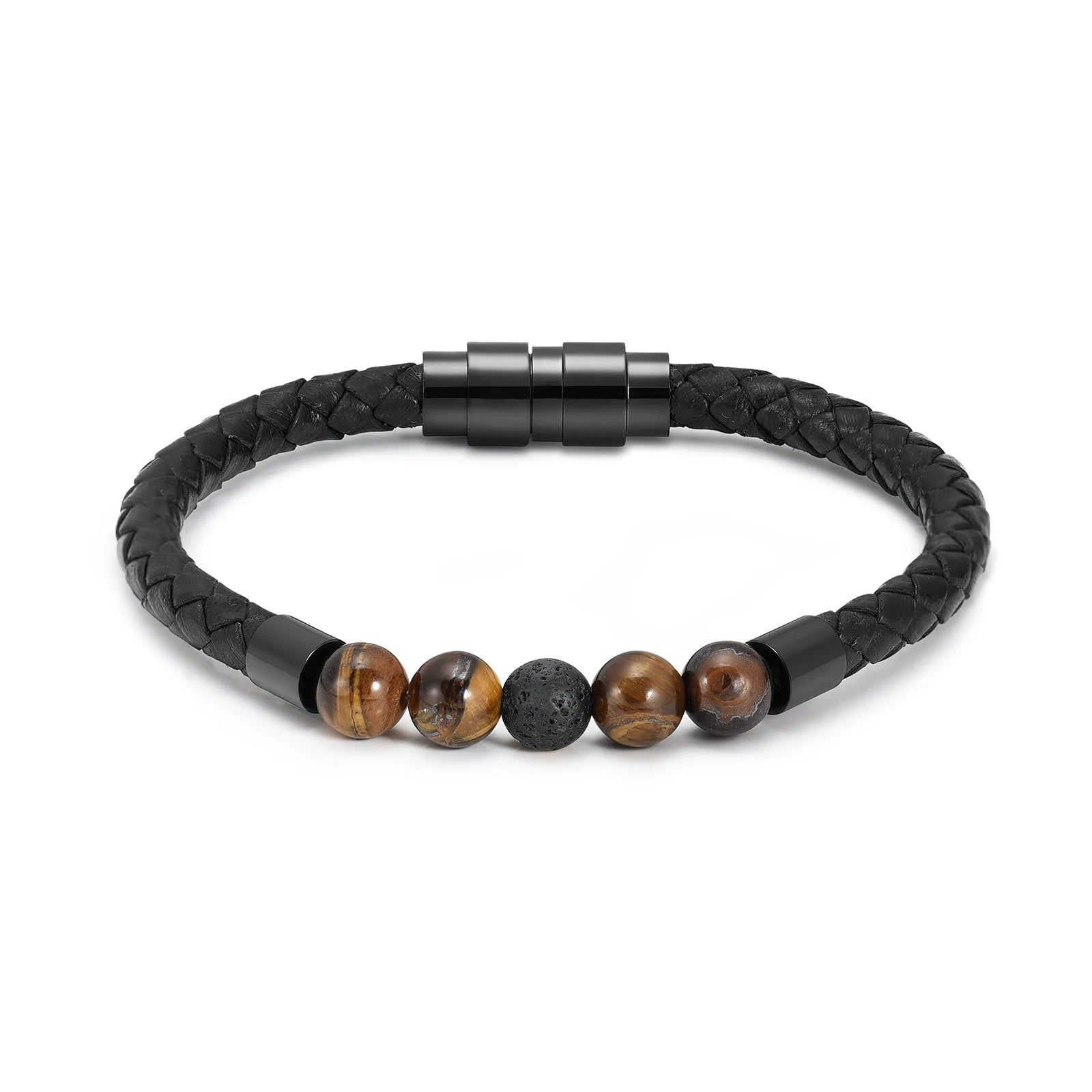 Cremation Jewelry Lava Stone Funeral Urn Bracelet for Ashes for Women Men Chakra Healing Balancing Leather Memorial Bracelets