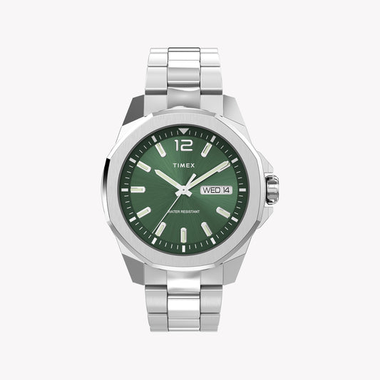 TIMEX ESSEX AVE 46 ST - BOLD GREEN DIAL BRACELET WATCH FOR MEN-0