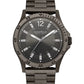 45A138 Men'S Fashion Grey Dial Gunmetal IP Steel Bracelet Watch