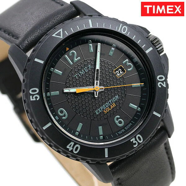 TIMEX EXPEDITION GALLATIN SOLAR TW4B14700 - MEN'S BLACK LEATHER & RESIN TIMEPIECE-4