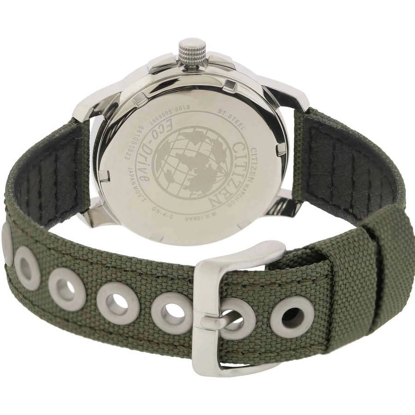 Men'S Eco-Drive Chandler Green Strap Field Watch BM8180-03E