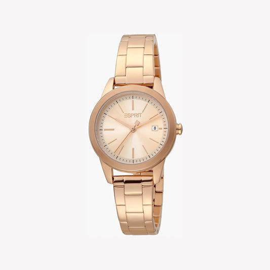 ESPRIT Women's Watch with Rose Gold Stainless Steel Case and Rose Gold Stainless Steel Band-0