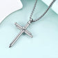 Men'S Nail Cross Necklace Stainless Steel Cross Pendant Necklace Christian Jewelry Gift for Men