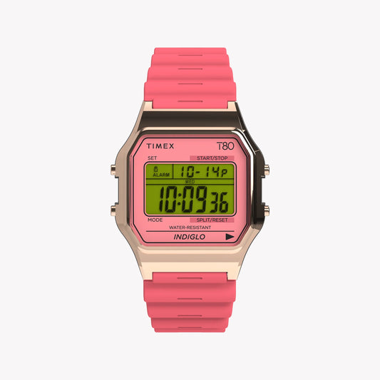 TIMEX T80 ROSE GOLD PINK: RETRO CHIC & FUNCTIONALITY UNISEX WATCH-0