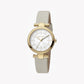 ESPRIT Women's Watch with Silver Stainless Steel Case and Beige Leather Band-0