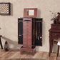 Wood Jewelry Cabinet Armoire Storage Box Chest Stand Organizer Indoor Bedroom