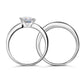 1 Ct Created Diamond 925 Sterling Silver Wedding Engagement Ring Set XFR8020-4