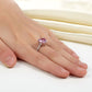 925 Sterling Silver Bridal Engagement Ring 3.5 Carat Heart Pink Created Diamond Jewelry XFR8216-4