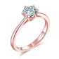 1 Carat 6 Claws Wedding Engagement Ring Solitaire Solid 925 Sterling Silver Rose Gold Plated XFR8315-0