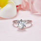 2 Carat Moissanite Diamond (8 mm) 6 Claws Engagement Ring 925 Sterling Silver MFR8349-2