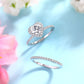 1 Carat Heart Moissanite Diamond  Ring Set (1 pcs / 2 pcs) 925 Sterling Silver MFR8366-2